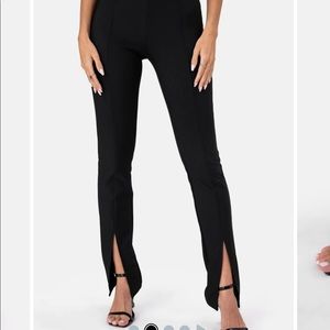 Black pant Split hem